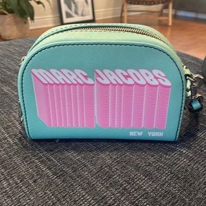 Marc Jacobs crossbody (playback layers) green and pink bag.